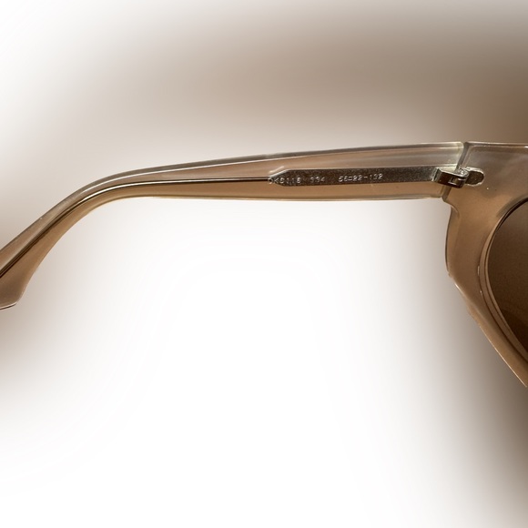 Donna Karan Beige/Tan Oversized Sunglasses